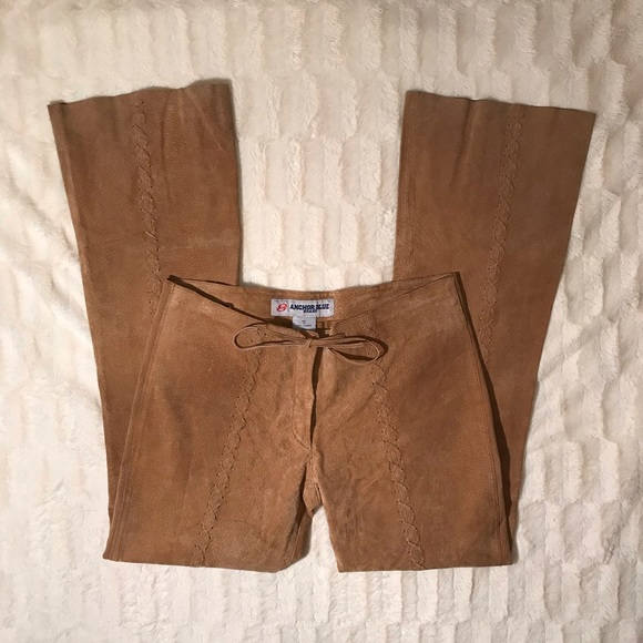 Anchor Blue Pants - EUC{Anchor Blue} Suede Bell Bottoms boho festival